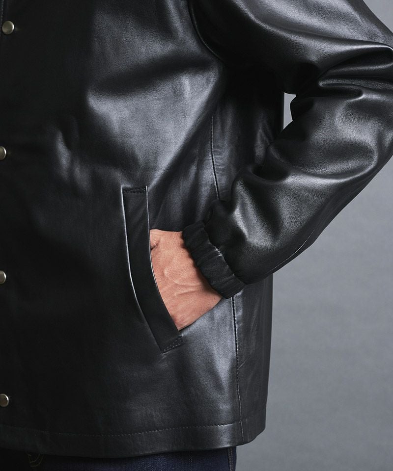 Magine(マージン)】LAMB LEATHER COACH JKT ラムレザーコーチ