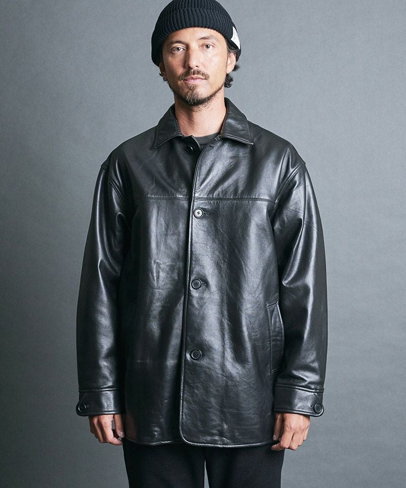Magine(マージン) シープレザーカーコート Magine(マージン)】LAMB LEATHER CAR COAT ラムレザーカーコート(2534