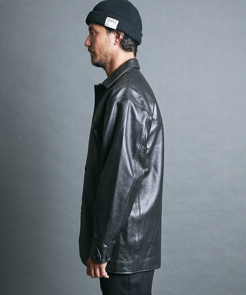 超品薄Magine ラムレザーカーコート　新品未使用 Magine(マージン)】LAMB LEATHER CAR COAT ラムレザーカーコート(2534