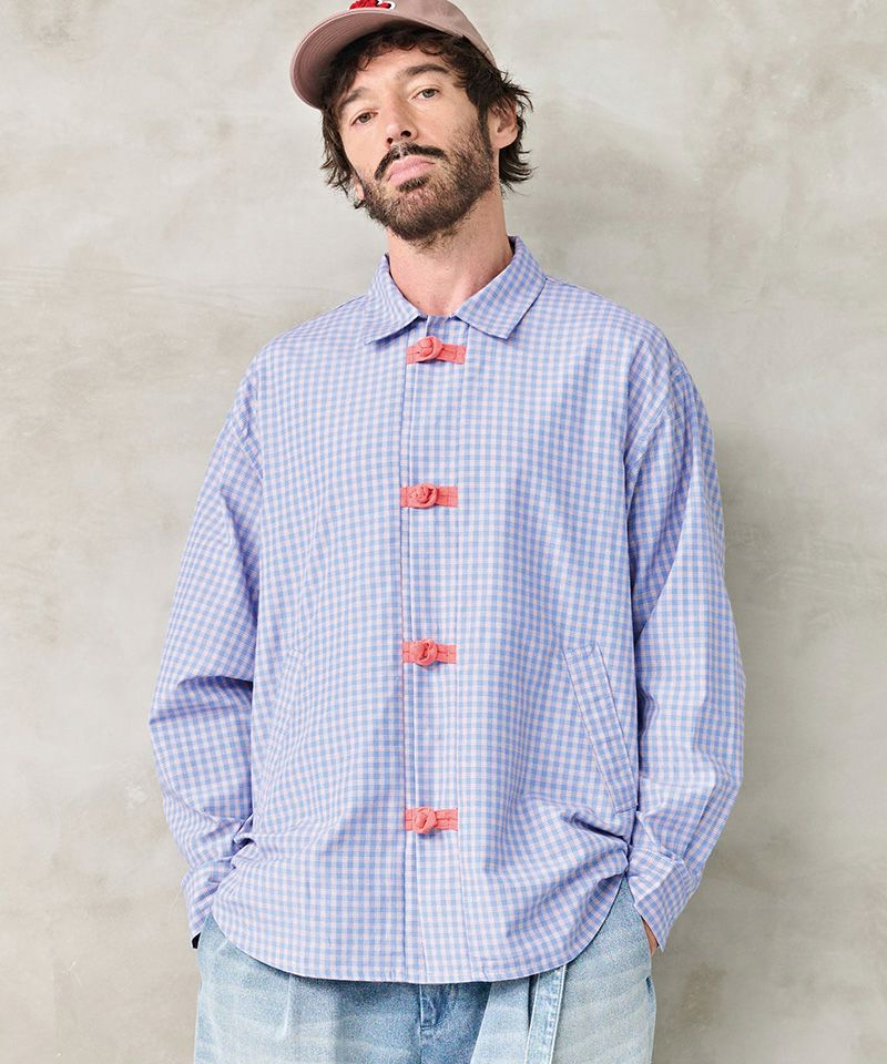 Kelen(ケレン)】BRETON CHINA BUTTON CHECK SHIRTS チェックシャツ