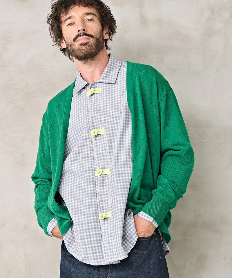 Kelen(ケレン)】BRETON CHINA BUTTON CHECK SHIRTS チェックシャツ