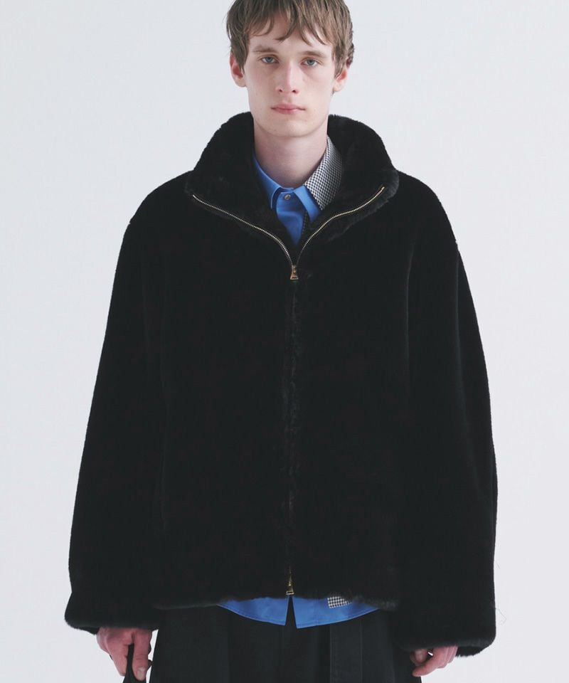 30%OFF【CULLNI(クルニ)】Eco Fur Zip Up Stand Collar Coat ジップ 