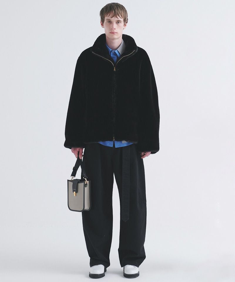 30%OFF【CULLNI(クルニ)】Eco Fur Zip Up Stand Collar Coat ジップ 