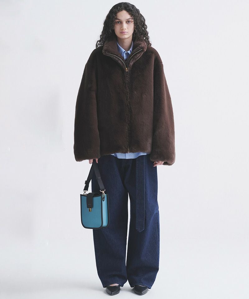 30%OFF【CULLNI(クルニ)】Eco Fur Zip Up Stand Collar Coat ジップ 