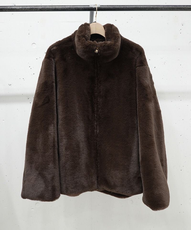 30%OFF【CULLNI(クルニ)】Eco Fur Zip Up Stand Collar Coat ジップ