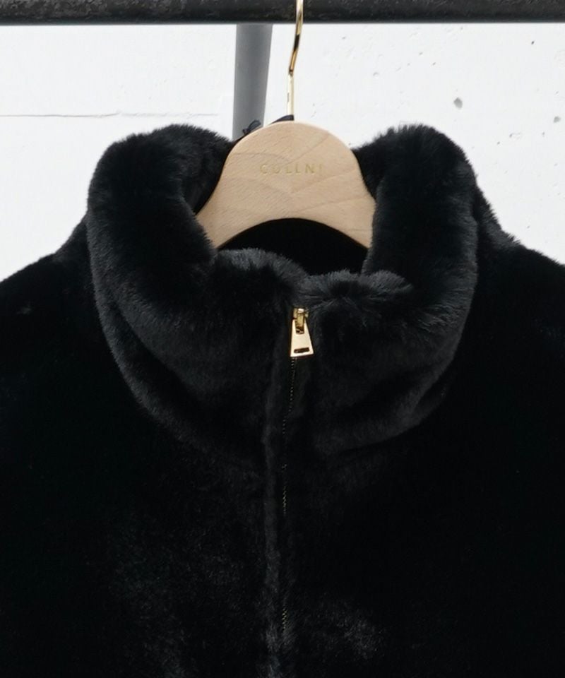 30%OFF【CULLNI(クルニ)】Eco Fur Zip Up Stand Collar Coat ジップ