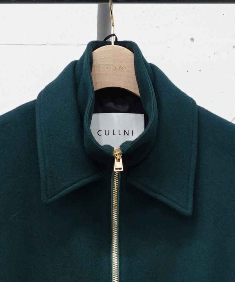 50%OFF【CULLNI(クルニ)】Lamb Wool Melton Double Collar Zip Up