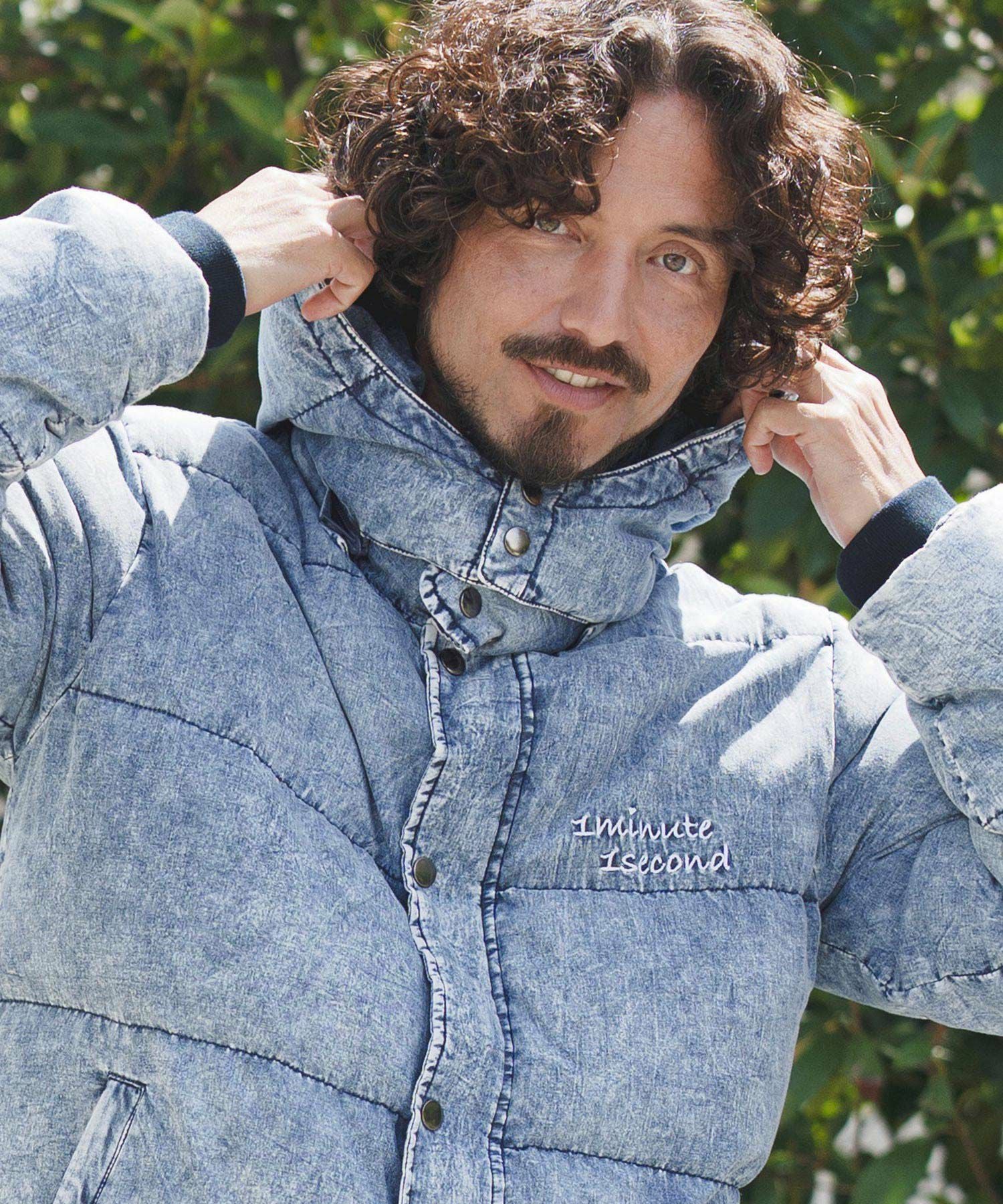 1minute 1second(ワンミニットワンセカンド)】denim down jacket with