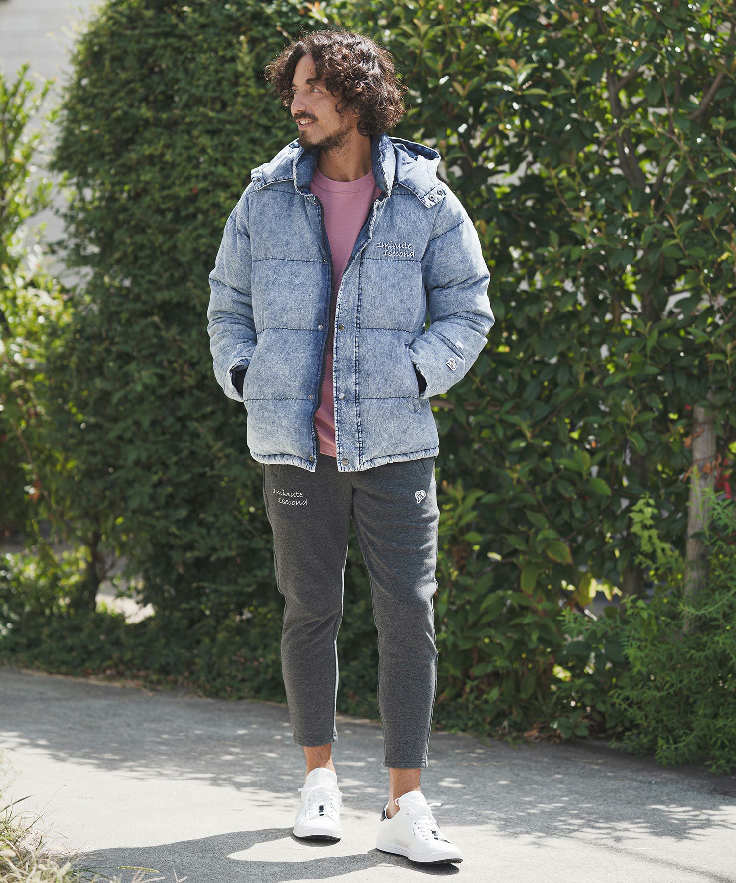1minute 1second(ワンミニットワンセカンド)】denim down jacket with