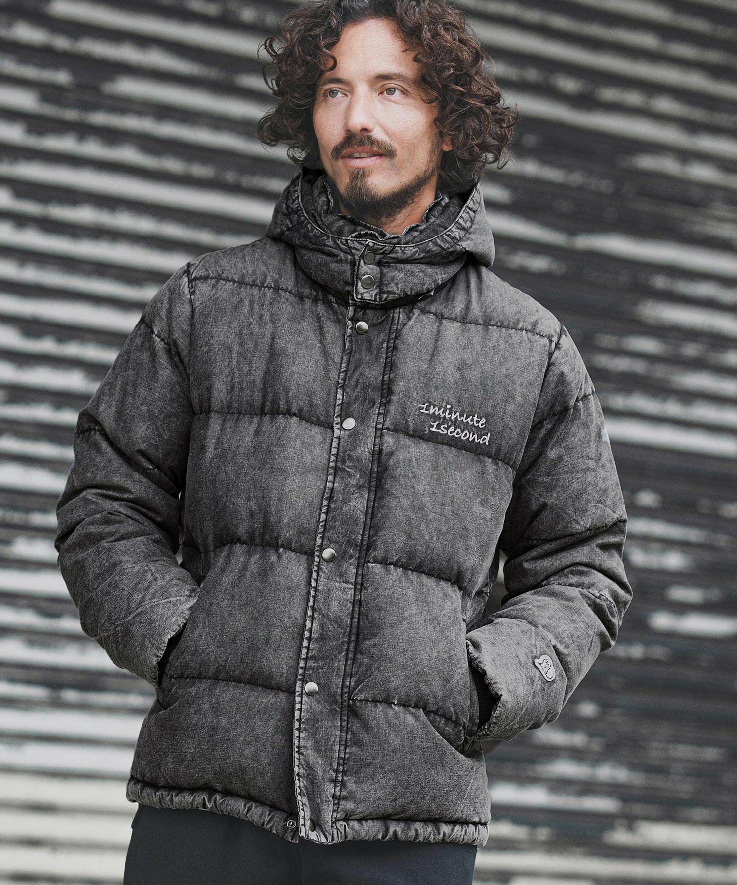 1minute 1second(ワンミニットワンセカンド)】denim down jacket with 1minute 1second(ワンミニットワンセカンド)】denim down jacket with
