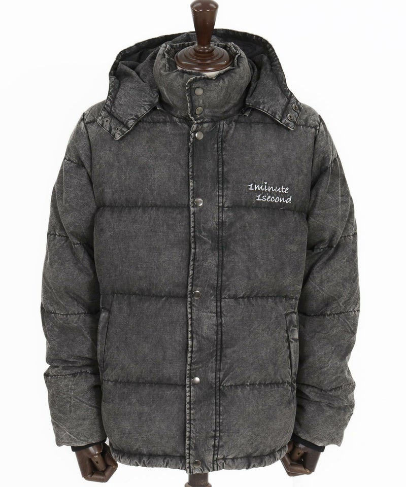 1minute 1second(ワンミニットワンセカンド)】denim down jacket with 