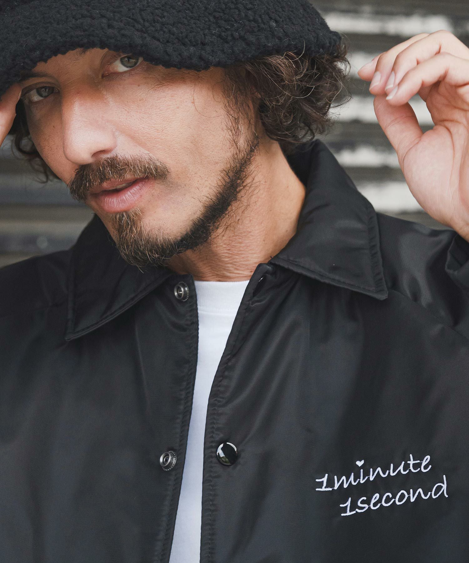 1minute 1second(ワンミニットワンセカンド)】back boa coach jacket
