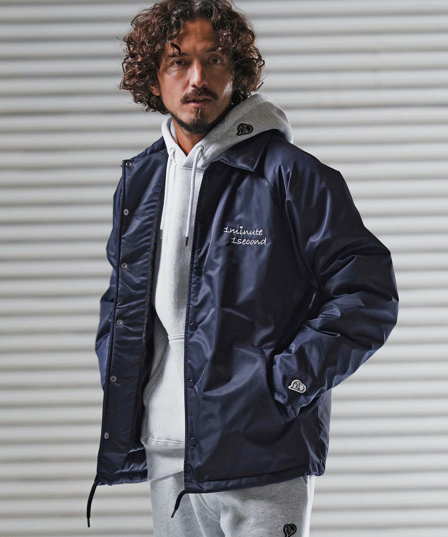 1minute 1second(ワンミニットワンセカンド)】back boa coach jacket