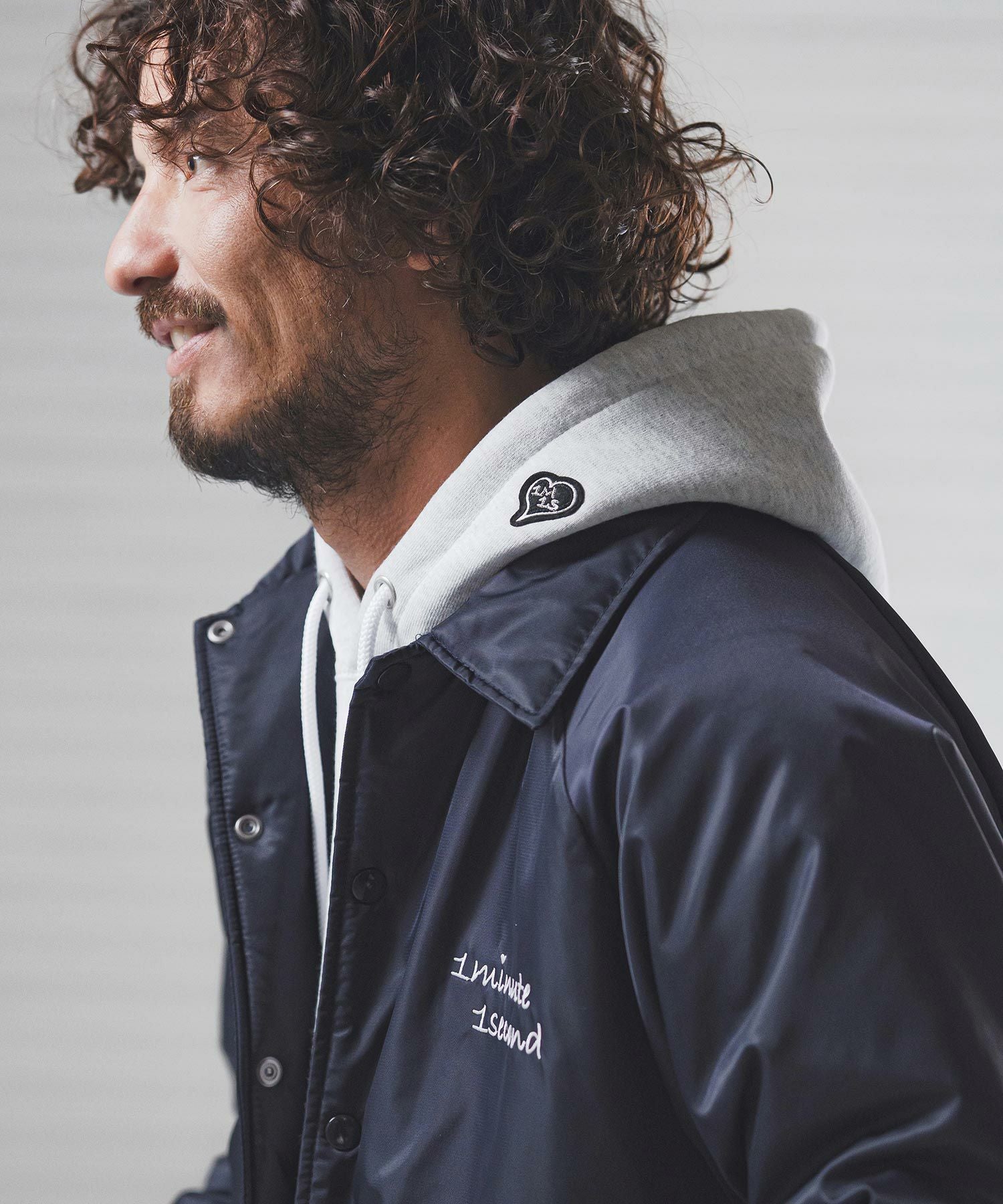 1minute 1second(ワンミニットワンセカンド)】back boa coach jacket