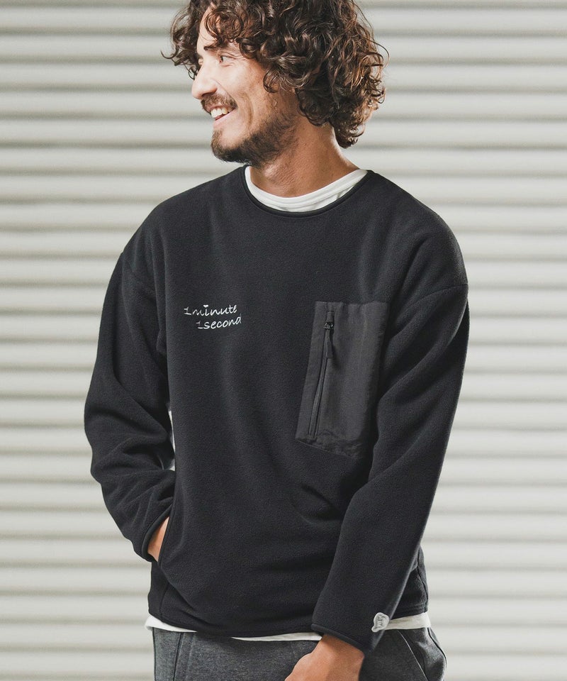 1minute 1second(ワンミニットワンセカンド)】microfleece sweatshirt 