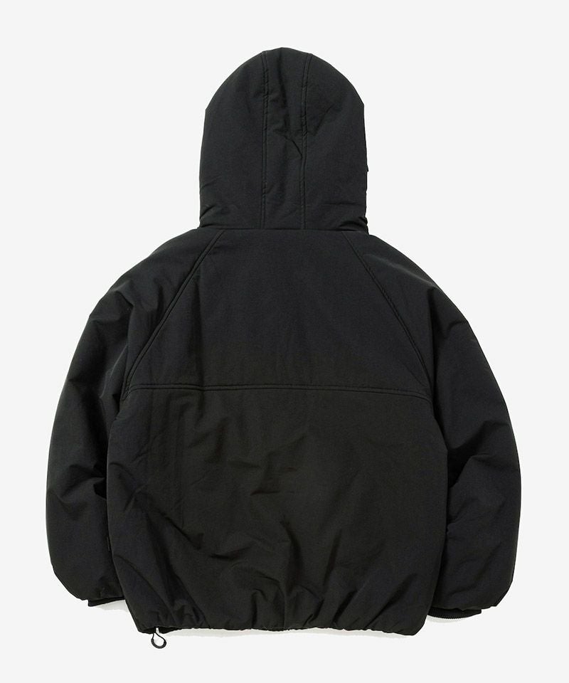 rehacer 黒 ベロアジャケット L rehacer(レアセル)】Twist Line Shell Jacket 中綿フードブルゾン