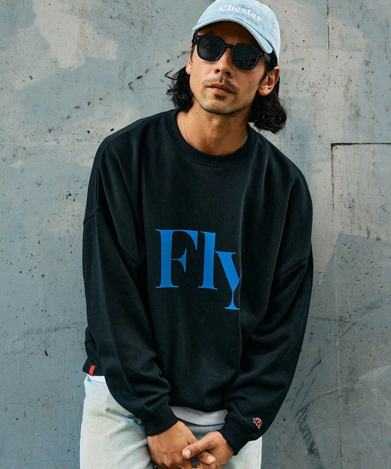 Chester(チェスター)】10.0oz Fly LOGO クルーネックスウェット -Fly