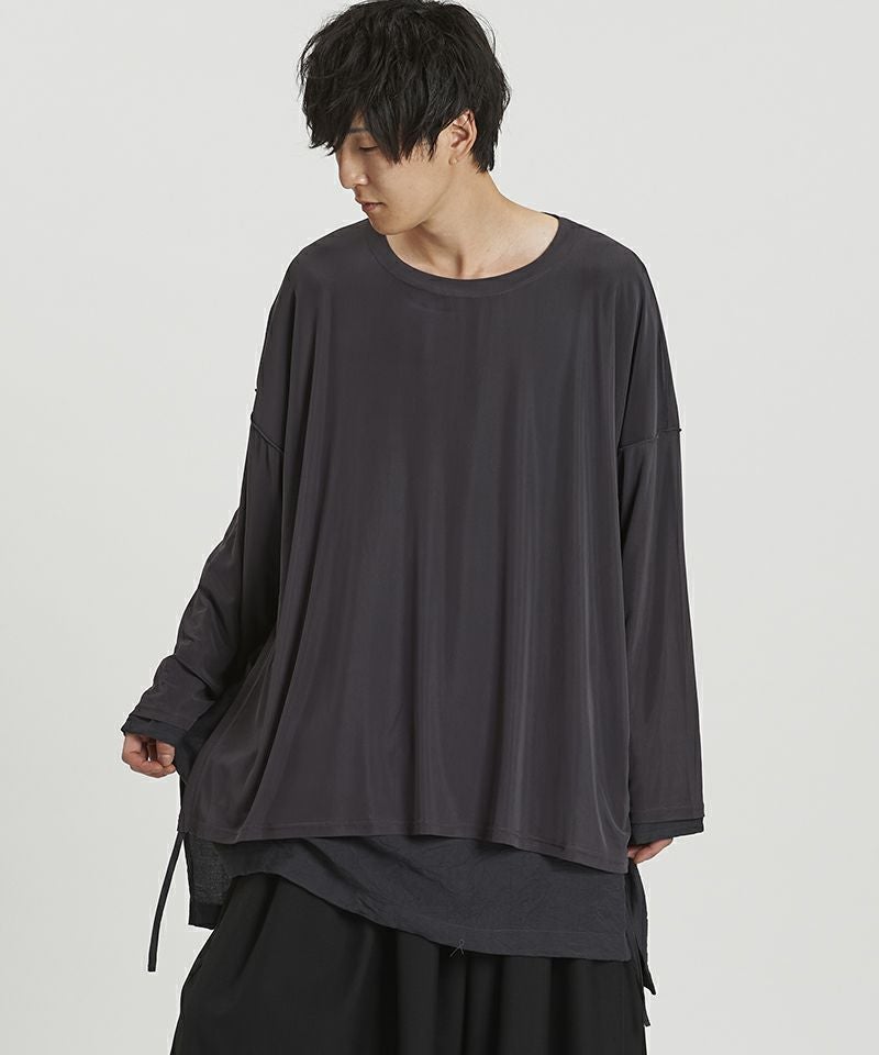 NO ID.(ノーアイディー)】 ﾚｲﾔｰﾄﾞC-N BIG-PO カットソー(457006-042T