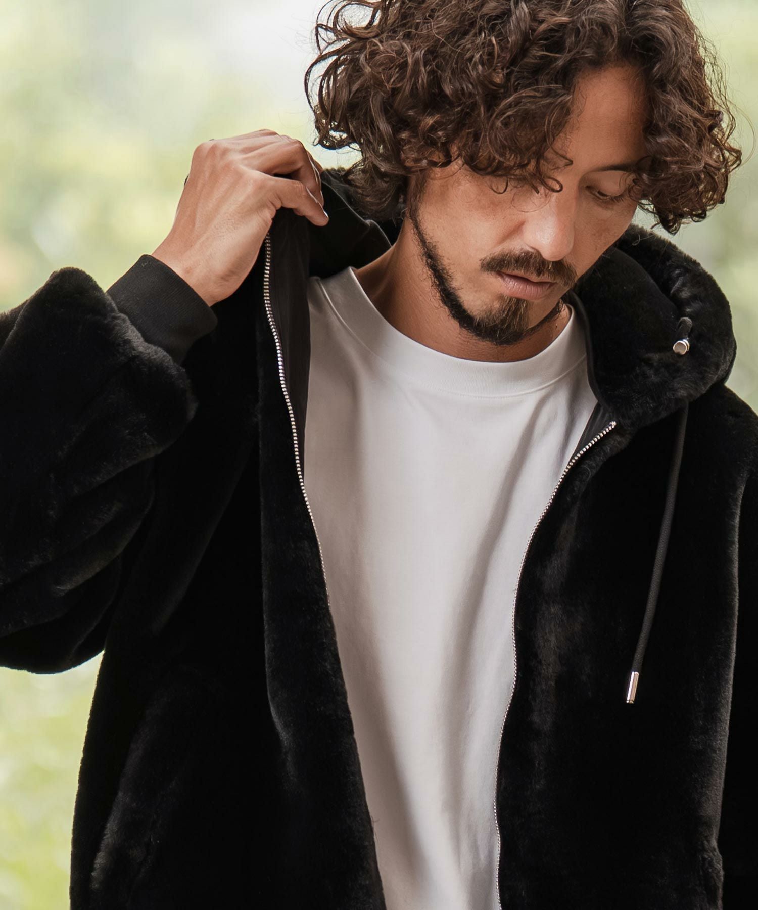 CAMBIO(カンビオ)】ファー×ナイロンリバーシブルブルゾン | CAMBIO