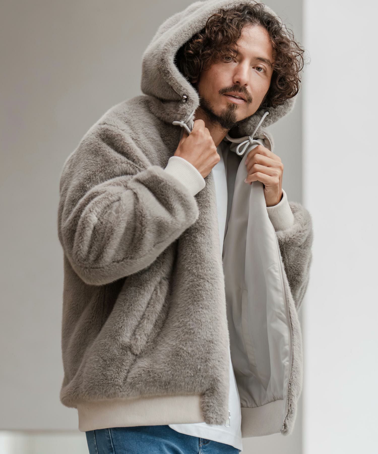 CAMBIO(カンビオ)】リバーシブルエコファーナイロンブルゾン | CAMBIO