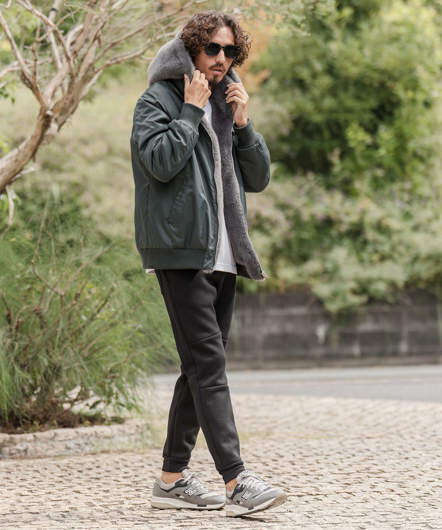 CAMBIO(カンビオ)】リバーシブルエコファーナイロンブルゾン | CAMBIO