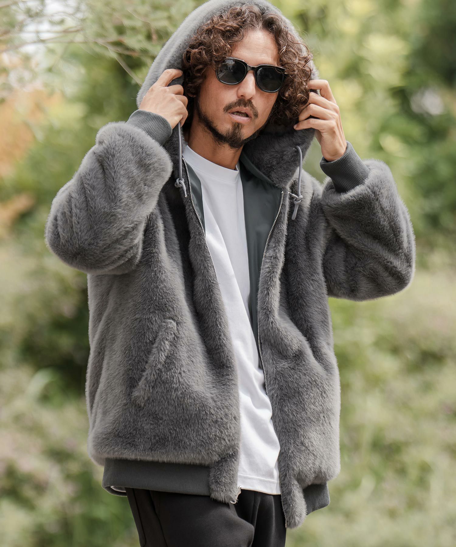 CAMBIO(カンビオ)】リバーシブルエコファーナイロンブルゾン | CAMBIO