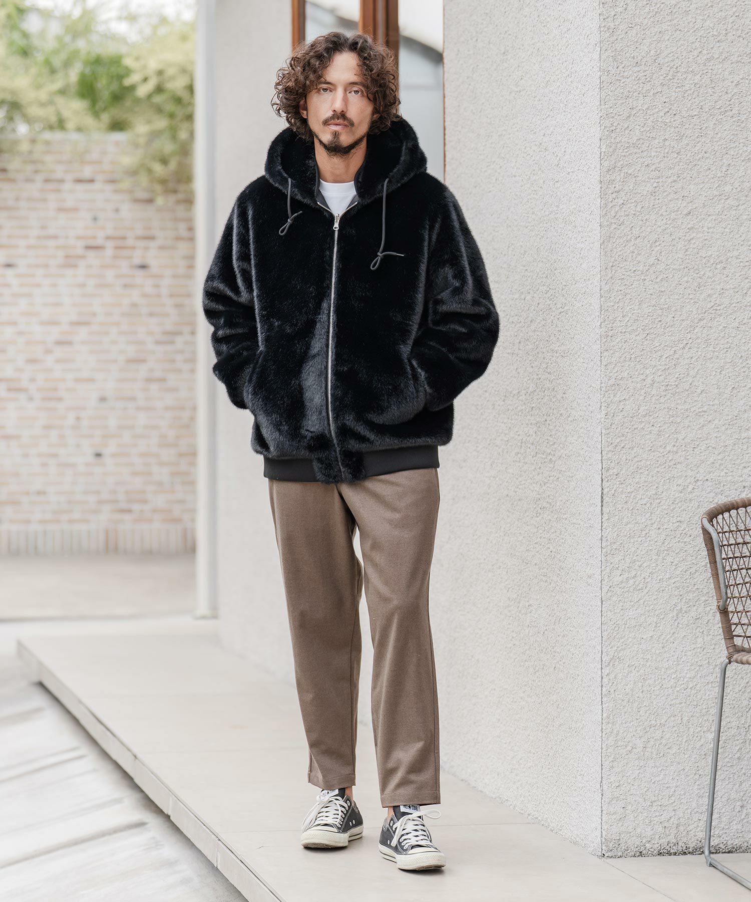 CAMBIO(カンビオ)】リバーシブルエコファーナイロンブルゾン | CAMBIO