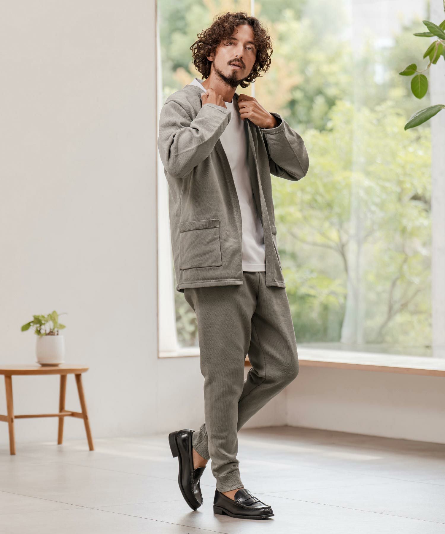 CAMBIO(カンビオ)】Airy Knit Tight Fit Pants ニットパンツ(A55125cmb