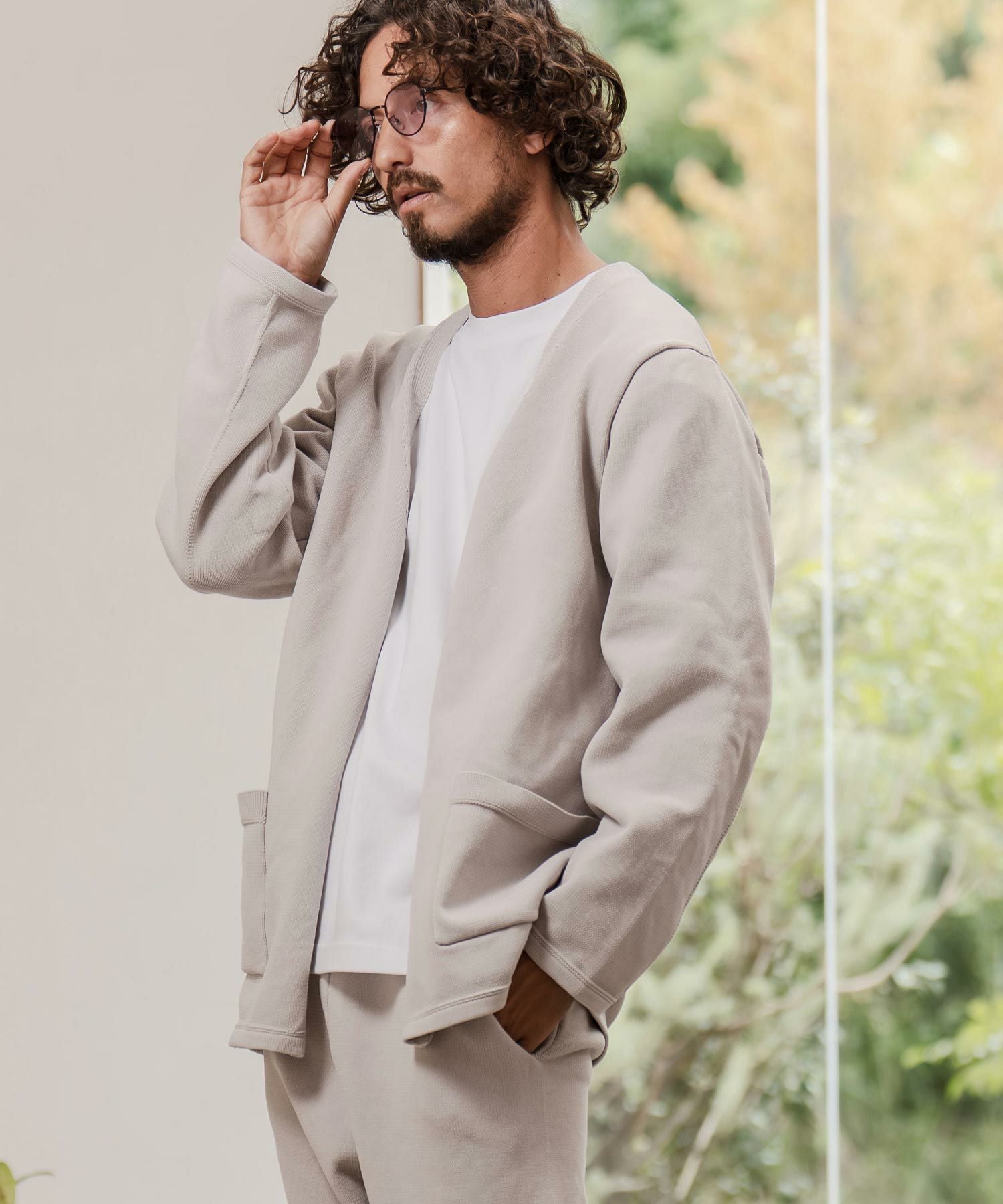 CAMBIO(カンビオ)】Airy Knit Jacket Like Cardigan ニット