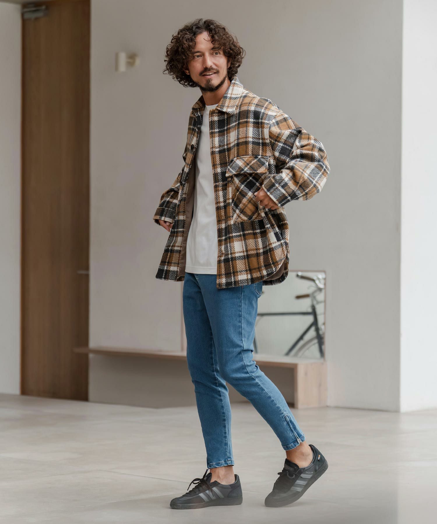 初期Ape チェック柄CPOウールジャケットXL神 サイズ ウールチェック CPO ジャケット｜OUTLET (MEN'S) / アウトレット