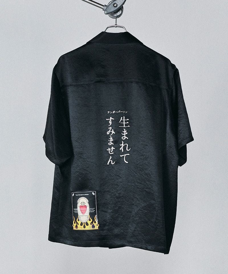 TENDER PERSON(テンダーパーソン)】STAIN HAWAIIAN SHIRT サテン