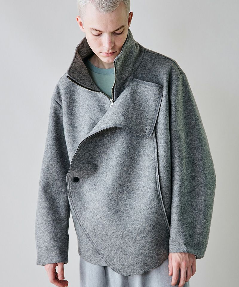 激レアサイズ 00s OLDGAP ダークグレー ウールメルトンジャケット xs 50%OFF【rehacer(レアセル)】Wave Melton Jacket メルトンジャケット