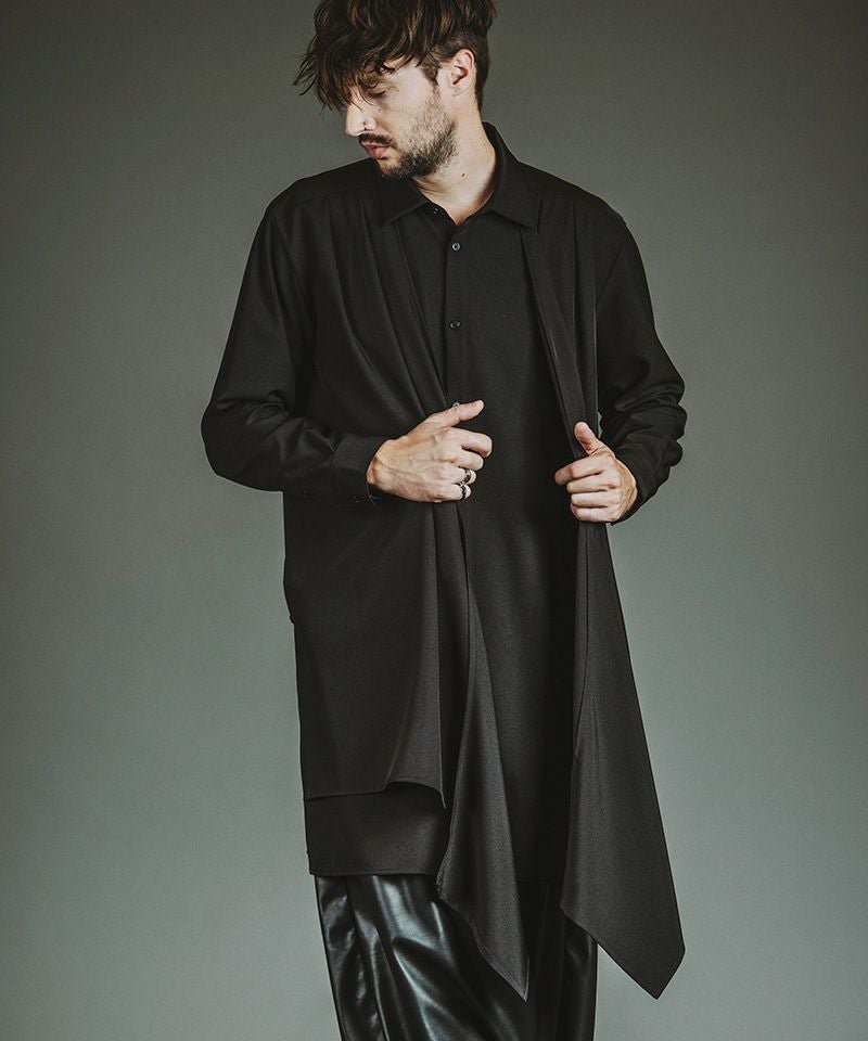 30%OFF【NO ID.(ノーアイディー)】ﾄﾞﾚｰﾌﾟﾛﾝｸﾞSH シャツ(457006-370S