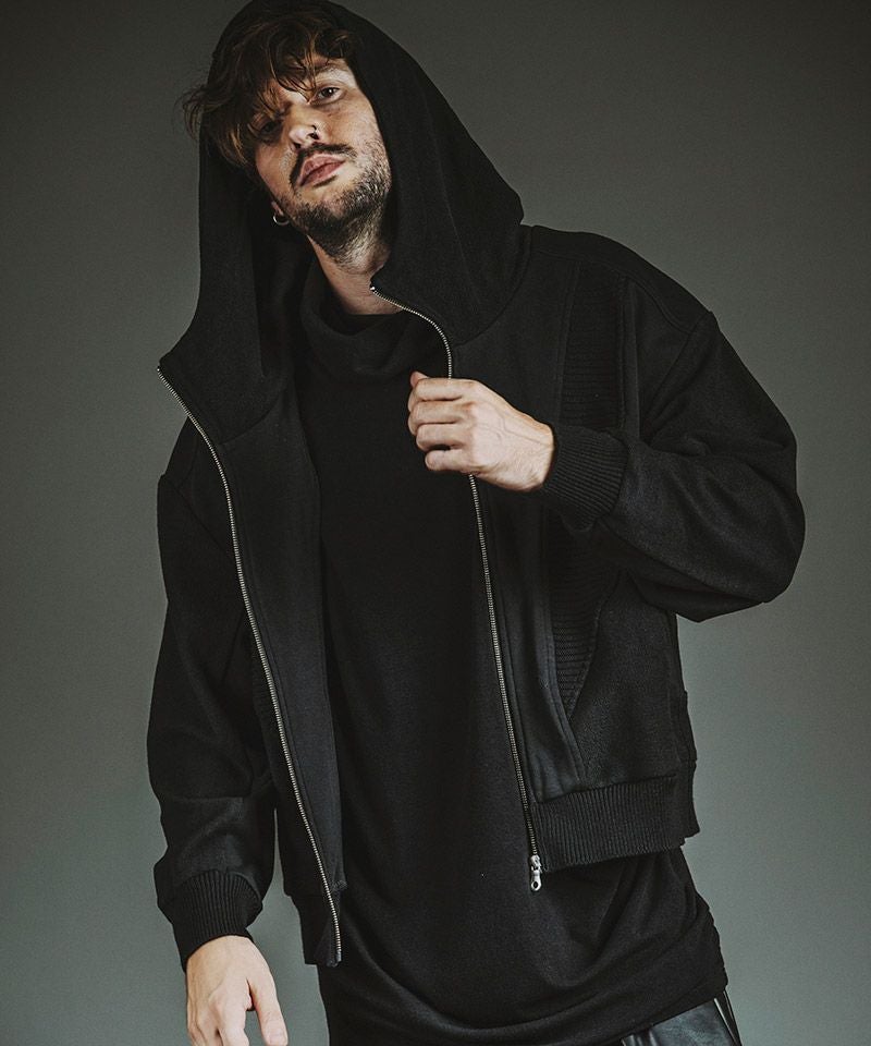 完売品　新品　MEN'S BIGI TOKYO　軽量ノーカラーブルゾン　ブラック trim_fce_item66f25a1d42fe8.jpg
