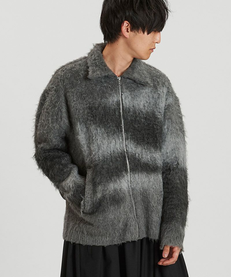 50%OFF【NO ID.(ノーアイディー)】ｼｬｷﾞｰｼﾞｬｶｰﾄﾞﾆｯﾄBLZ ブルゾン(857010