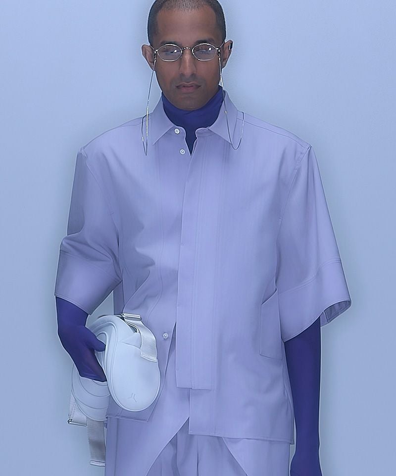 HATRA(ハトラ)】Tri Front Shirt ハーフスリーブシャツ(SH02-26ss