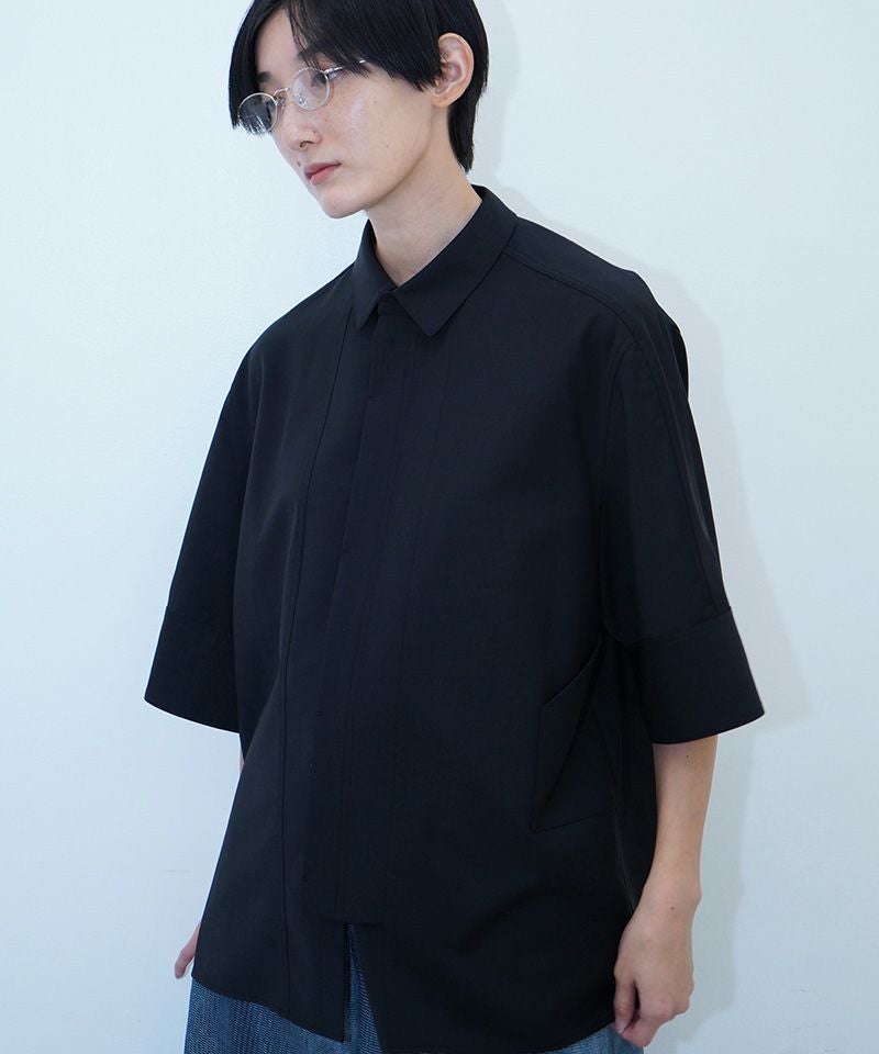 30%OFF【HATRA(ハトラ)】Tri Front Shirt ハーフスリーブシャツ(SH02