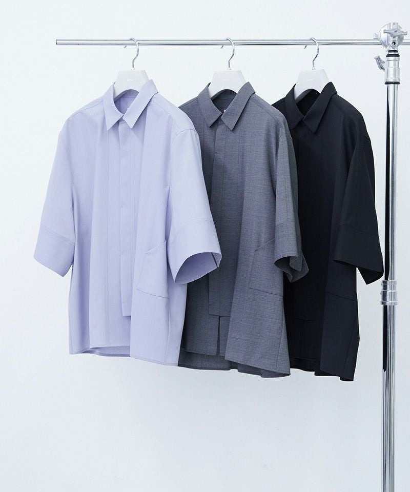 HATRA(ハトラ)】Tri Front Shirt ハーフスリーブシャツ(SH02-26ss