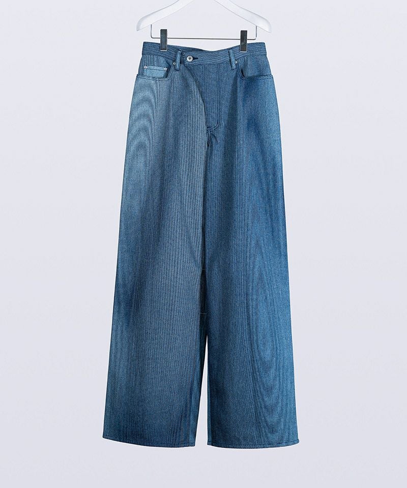 30%OFF【HATRA(ハトラ)】Mirage Bleach Denim ワイドデニムパンツ(BT07