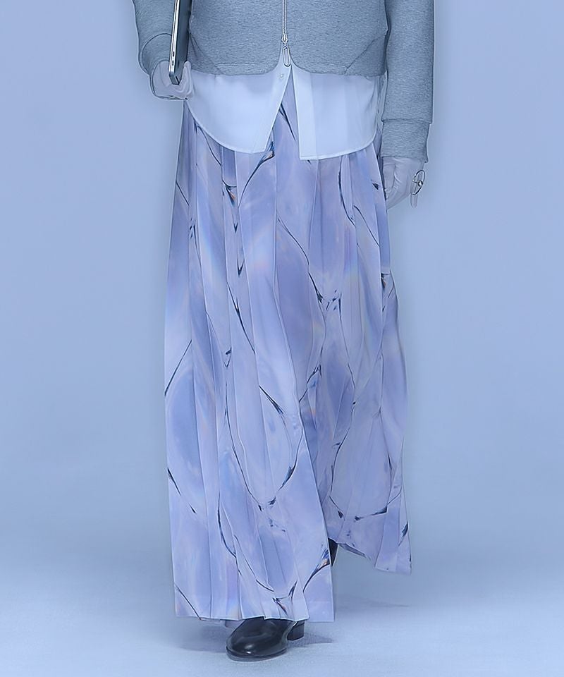 HATRA(ハトラ)】Hak Pleats Pants Oyster ハイウエストワイドパンツ 