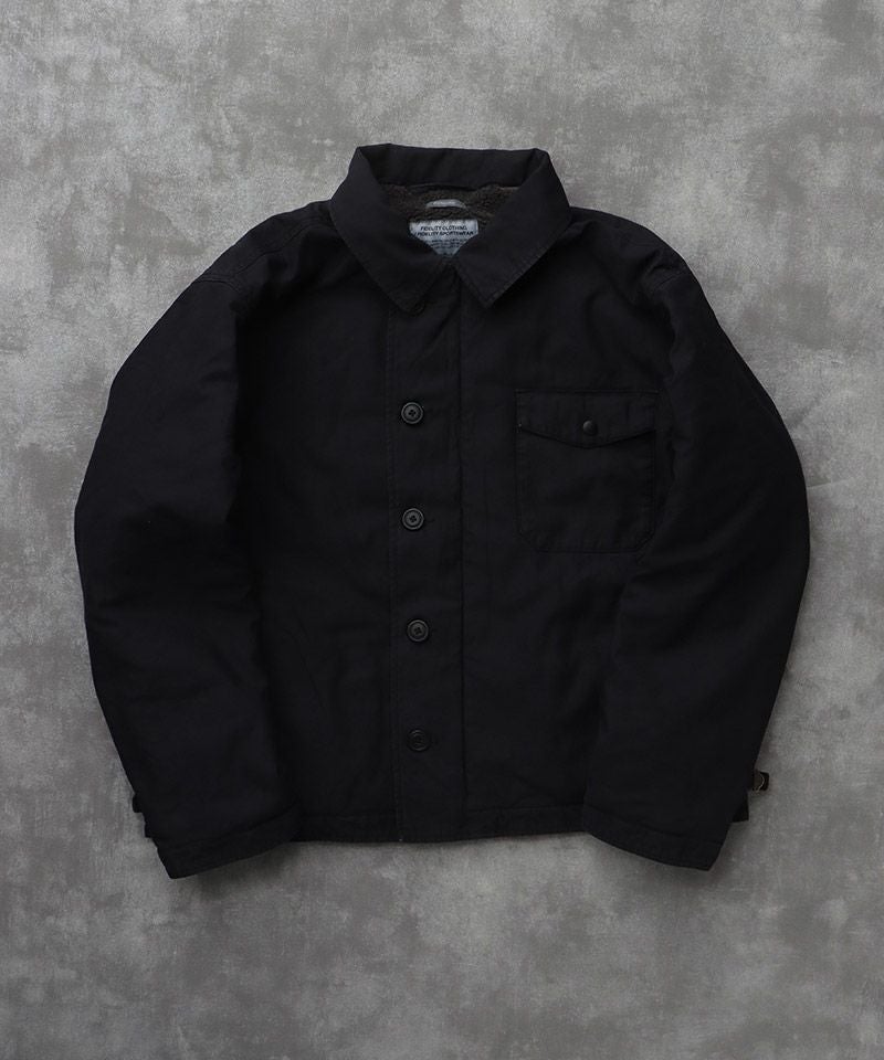 デンツ　ペッカリー　7.5 黒　a-2 デッキジャケット　ヴィンテージ FIDELITY(フィデリティ)】OVER DYE A2 DECK JACKET デッキジャケット