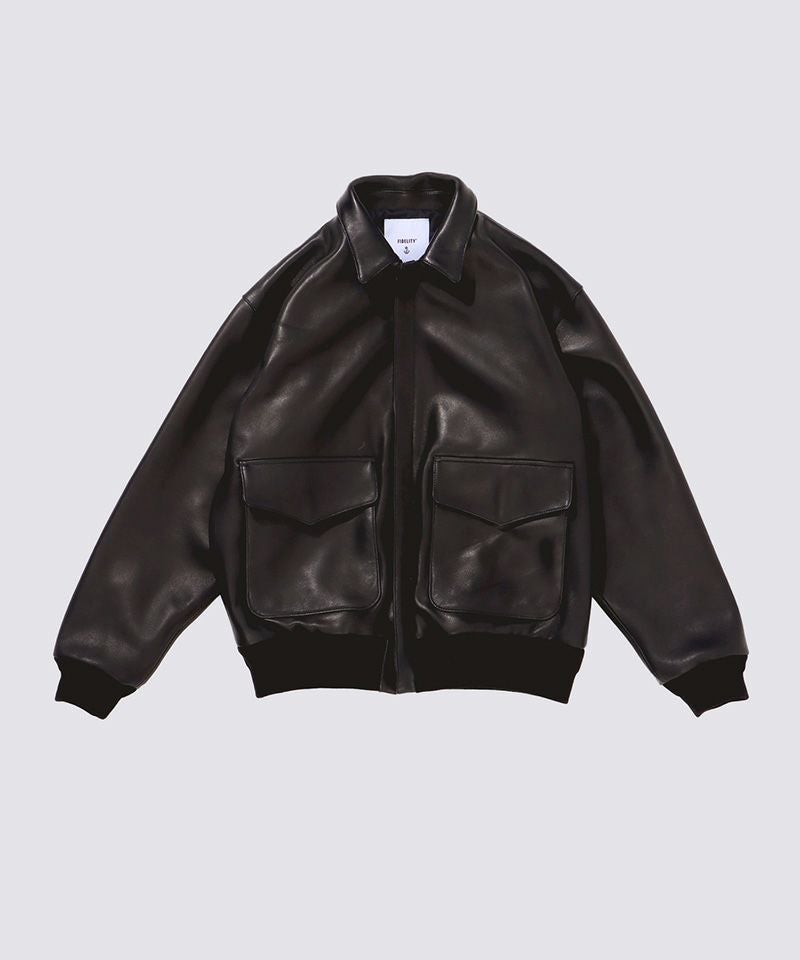 FIDELITY(フィデリティ)】LAMB LEATHER A-2 JKT レザージャケット