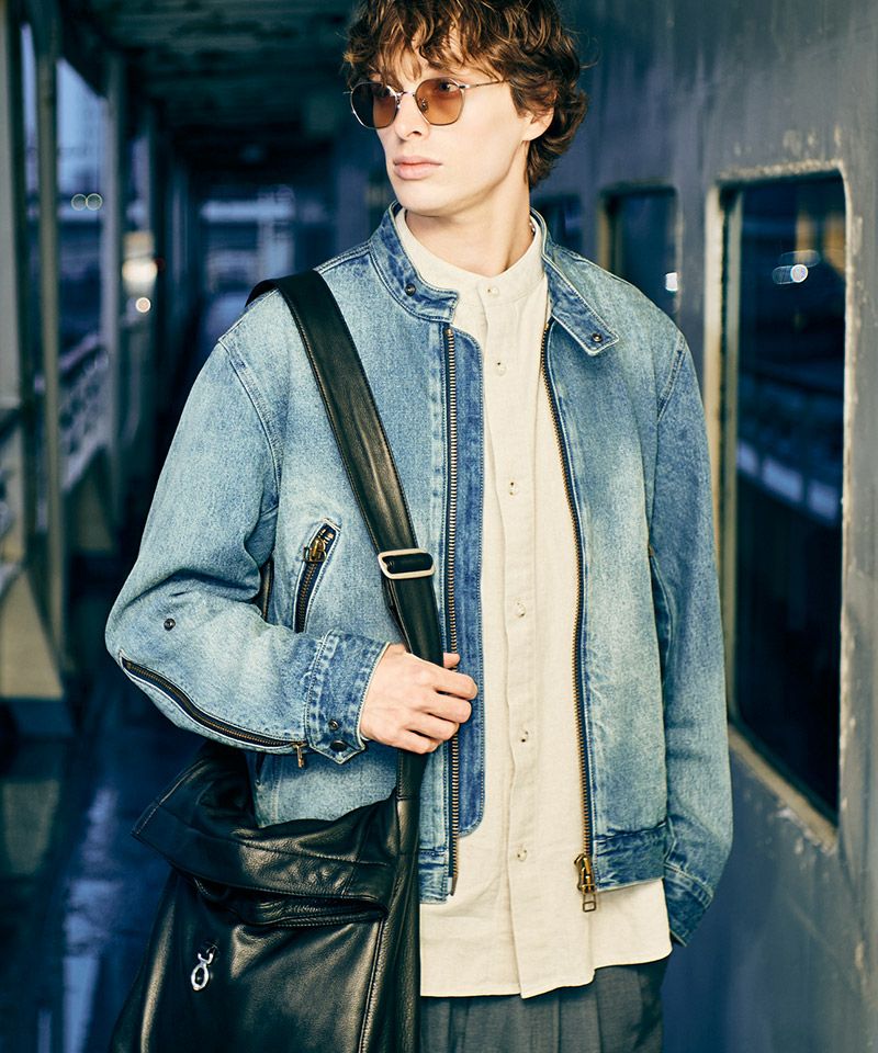 glamb(グラム)】Denim Riders Jacket デニムライダースジャケット