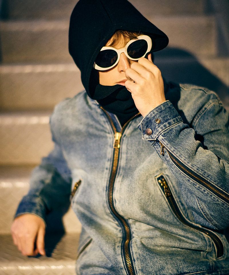 glamb 2016AW デニムライダースジャケットGB16AT/JKT03 GB0126/JKT03 : Denim Riders Jacket / デニムライダースジャケット