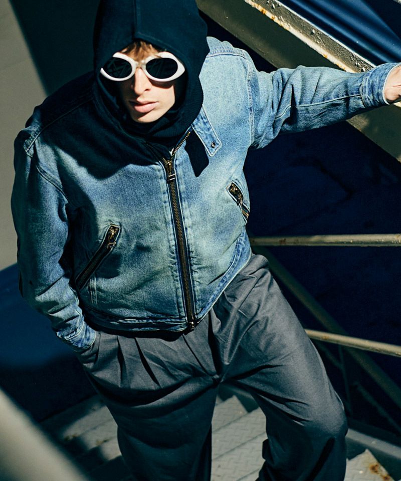 glamb 2016AW デニムライダースジャケットGB16AT/JKT03 Denim Riders Jacket / デニムライダースジャケット（ライダース