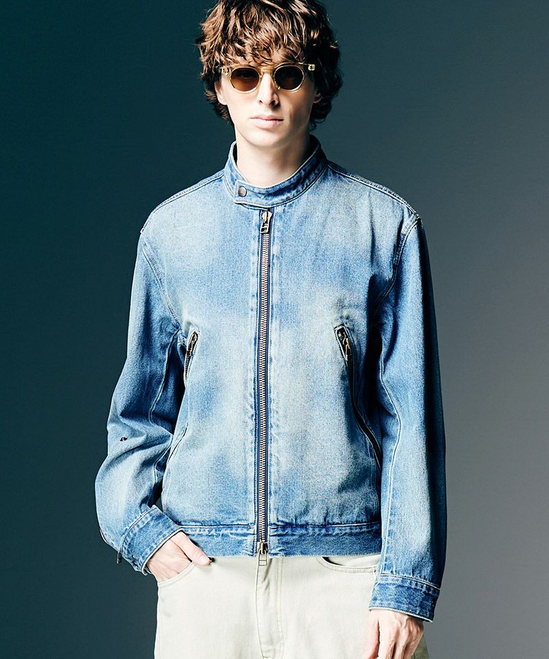 glamb(グラム)】Denim Riders Jacket デニムライダースジャケット