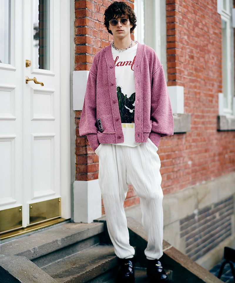 glamb(グラム)】Willow Crepe Cardigan Set Up ウィロークレープ