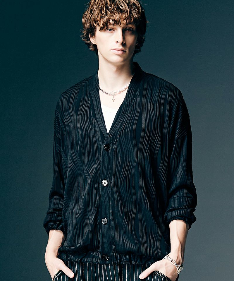glamb(グラム)】Willow Crepe Cardigan Set Up ウィロークレープ