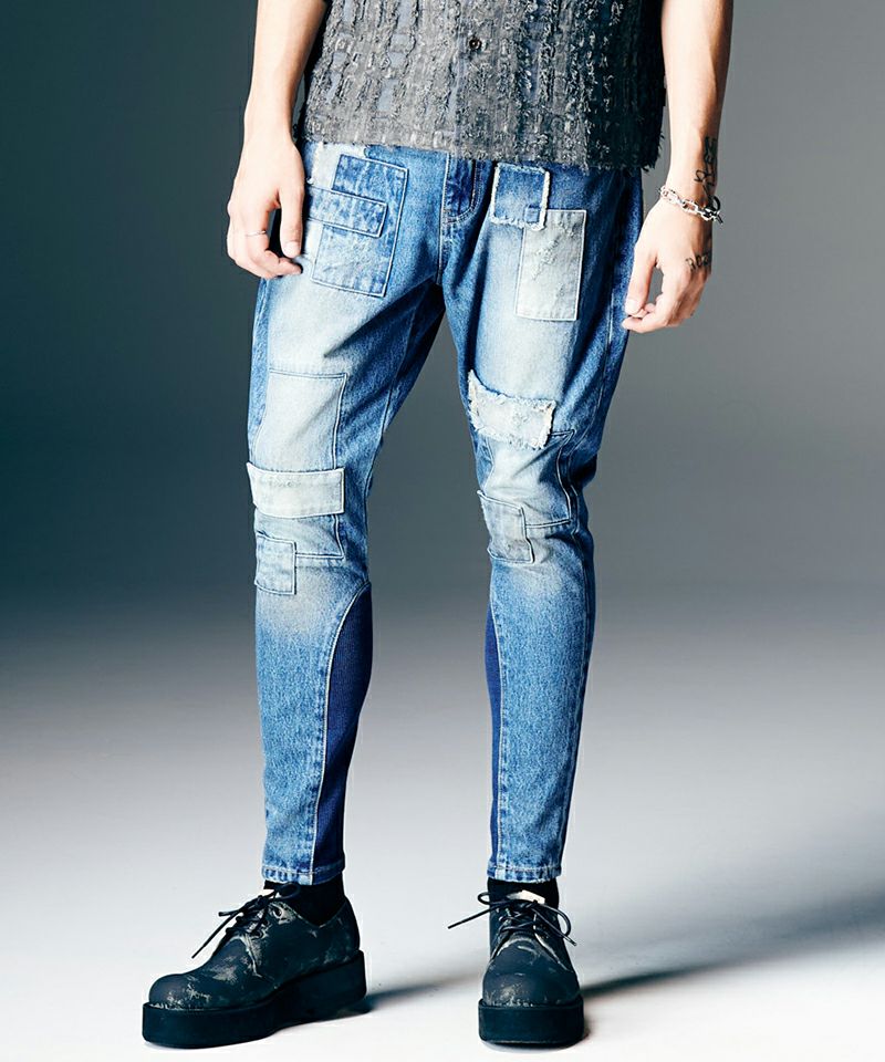 glamb Poly pants ポリー　パンツ　M グラム　デニム　カット glamb（グラム） ジーンズ Poly pants / ポリーパンツ メンズ