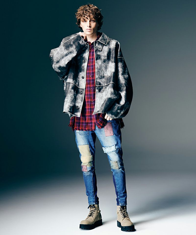 glamb スリッポン　デニム glamb(グラム)】Rebirth Denim リバースデニム パンツ(GB0425-P01